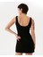 Siyah Sırt Dekolteli Low Back Elbise 5