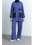 Cep Detaylı Ceketli Pantolonlu Takım- Mavi 1