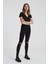 Judy Siyah Yüksek Bel Dizi Kesikli Skinny Fit Jean Pantolon C 4521-012 1