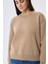 Cleo Düz Örgü Kadın Mevsimlik Triko Kazak - Kamel 5