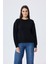 Cleo Düz Örgü Kadın Mevsimlik Triko Kazak - Siyah 3