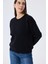 Cleo Düz Örgü Kadın Mevsimlik Triko Kazak - Siyah 5