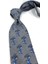 Kenley Style Gri Motif Desen Italyan Ipek Kravat İK1926 2