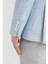 Erkek Açık Mavi Keten Karışımlı Slim Fit Blazer Ceket 5