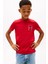 Erkek Çocuk Th Grafik Logo T-Shirt - Kırmızı 1