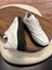 1075 Beyaz Siyah Tabanlı Hakiki Deri Erkek Sneakers - Erkek Spor Ayakkabı 1