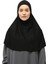 Hazır Türban Peçeli Pratik Eşarp Tesettür Nikaplı Hijab - Namaz Örtüsü Sufle (Xl) - Siyah 1