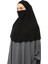 Hazır Türban Peçeli Pratik Eşarp Tesettür Nikaplı Hijab - Namaz Örtüsü Sufle (Xl) - Siyah 3