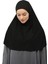 Hazır Türban Peçeli Pratik Eşarp Tesettür Nikaplı Hijab - Namaz Örtüsü Sufle (Xl) - Siyah 4