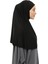 Hazır Türban Peçeli Pratik Eşarp Tesettür Nikaplı Hijab - Namaz Örtüsü Sufle (Xl) - Siyah 5