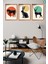Animals Geometric 3'lü Set, Çerçeve Görünümlü Modern Mdf Tablo 2