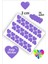 36 Adet Mor Kalp Etiket Renk 3 cm Kalp Temalı Sticker Seti 1