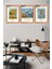 Ünlü Ressam Vincent Van Gogh 3' Lü Set, Çerçeve Görünümlü Modern Mdf Tablo 2