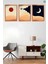Boho Duvar Sanatı 3'lü Set, Çerçeve Görünümlü Modern Mdf Tablo 2