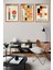 Bauhaus Sanatı 3'lü Set, Çerçeve Görünümlü Modern Mdf Tablo 2