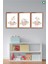 Sevimli Çiçek Desenli Kuzular 3’lü Çerçeve Görünümlü Modern Mdf Tablo Seti – Bebek ve Çocuk Odası De 2