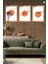 Minimalist Bohemian Duvar Sanatı 3'lü Set, Çerçeve Görünümlü Modern Mdf Tablo 1