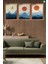 Boho Duvar Sanatı 3'lü Set Çerçeve Görünümlü Modern Mdf Tablo 1