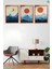 Boho Duvar Sanatı 3'lü Set Çerçeve Görünümlü Modern Mdf Tablo 2