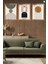Geometric Boho Duvar Sanatı 3'lü Set Çerçeve Görünümlü Modern Mdf Tablo 1