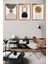 Geometric Boho Duvar Sanatı 3'lü Set Çerçeve Görünümlü Modern Mdf Tablo 2