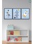 Uzay Temalı 3’lü Çerçeve Görünümlü Modern Mdf Tablo Seti –bebek ve Çocuk Odası Dekoru 2