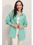 3900 Oversize Kareli Gömlek - Y.yeşil 1