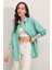 3900 Oversize Kareli Gömlek - Y.yeşil 2