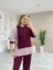 Munn Collection Kadın Kristal 2 Iplik Kumaş Yanları Çizgili Takım 2