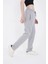 Munn Collection Lastikli Baskılı Eşofman Pantolon - Gri 2