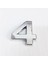 Cemax 4 Rakamı 3,75 cm Krom Yapışkanlı 1