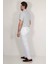 Keten Jogger+Ipli Lastlikli Pant. Beyaz 3
