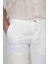 Keten Jogger+Ipli Lastlikli Pant. Beyaz 5