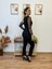 Munn Collection Krep Kumaş Kol Tül Puan Detaylı Kuşaklı Tulum 141 cm 3