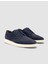 %100 Hakiki Deri Süet Lacivert Erkek Günlük Ayakkabı 2