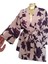 Viskon Kimono / Tunik / Ceket Pantolon Bol Kalıp Mor Çiçekli Pudra Kuşaklı Alt Üst Takım 4