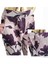 Viskon Kimono / Tunik / Ceket Pantolon Bol Kalıp Mor Çiçekli Pudra Kuşaklı Alt Üst Takım 7