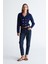 Styleboom x Peraluna Kathy Blazer Çelik Örgü Crop Kruvaze Blazer Kadın Triko Ceket - Lacivert 5