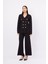 Styleboom x Peraluna Katherıne Blazer Çelik Örgü Klasik Kesim Düğmeli Blazer Kadın Triko Ceket - Siyah 1