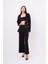 Styleboom x Peraluna Katherıne Blazer Çelik Örgü Klasik Kesim Düğmeli Blazer Kadın Triko Ceket - Siyah 5