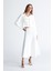 Styleboom x Peraluna Kathy Blazer Çelik Örgü Crop Kruvaze Blazer Kadın Triko Ceket - Ekru 5