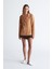 Styleboom x Peraluna Katherıne Blazer Çelik Örgü Klasik Kesim Düğmeli Blazer Kadın Triko Ceket - Camel 2