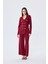 Styleboom x Peraluna Katherıne Blazer Çelik Örgü Klasik Kesim Düğmeli Blazer Kadın Triko Ceket - Bordo 1