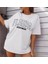 Kadın Bisiklet Yaka Baskılı T-Shirt - Beyaz 1