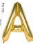 Folyo Balon A Harfi Helyum Balon 100 cm Gold Renk - A Harf Balon - Harf Folyo Balon - 40 Inch 1