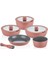 Auris x Largel 9 Parça Tencere Seti Pembe 2
