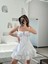 Munn Collection Mini Askılı Elbise - Beyaz 1