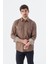 Kahve Comfort Fit Cepli Çıtçıtlı Pamuk Kot Gömlek 3