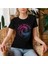 Catch The Waves Baskılı Yaz Temalı Unisex Regular Fit Pamuklu Siyah Tişört 1
