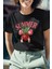 Summer Vibes Çilek Baskılı Yaz Temalı Unisex Regular Fit Pamuklu Siyah Tişört 1